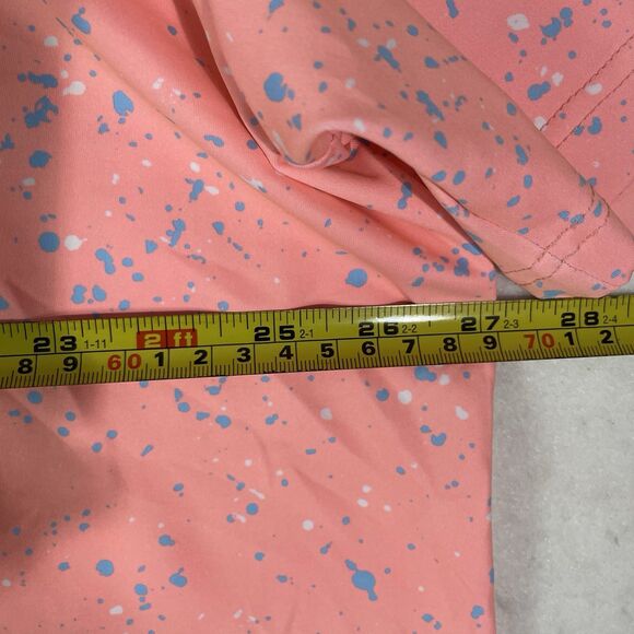 Sunday Swagger  Mens 3XL Polo Pink Splatter Print Performance Golf Polo - Picture 3 of 5